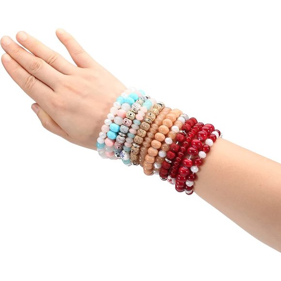 * New Bohemian Bracelets for Women Stretch Multilayer Colorful Beads Bra… main image 6